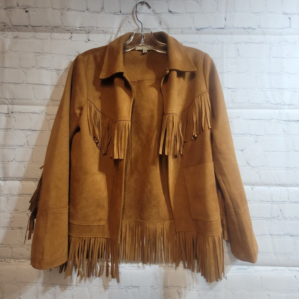 Polagram Tan Fringe Jacket